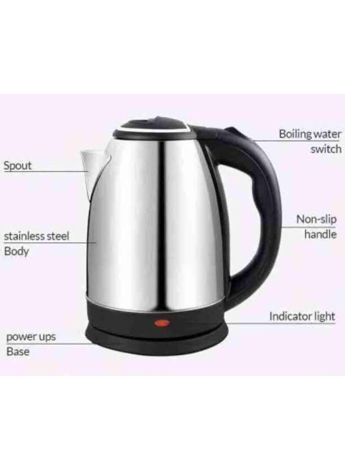 Cordless Electric Kettle - 1 Pc Stainless Steel Portable Design