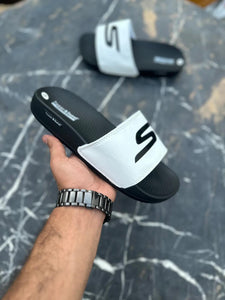 Ske-cher's hyperbrust slides Black White- YD