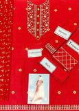 Kids 3PC Emb Lawn Dress With Net Dupatta - (Unstitched) - AL320