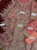 Unstitched Mbroidered | Salmon Pink BD-2701