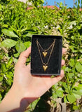 Heart chain necklace with Bracelet  Gold-plated