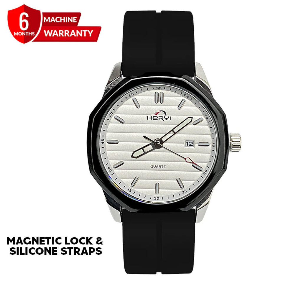 Heryi Magnetic Lock & Silicone Straps Watch