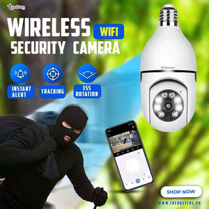 Wireless Wifi LED Bulb Security Camera 360 Degree