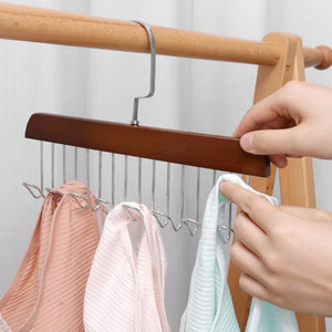 1 Pcs Multifunctional 8 Hooks Wood Hanger