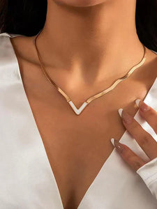 V Shape Titanium Steel Necklace