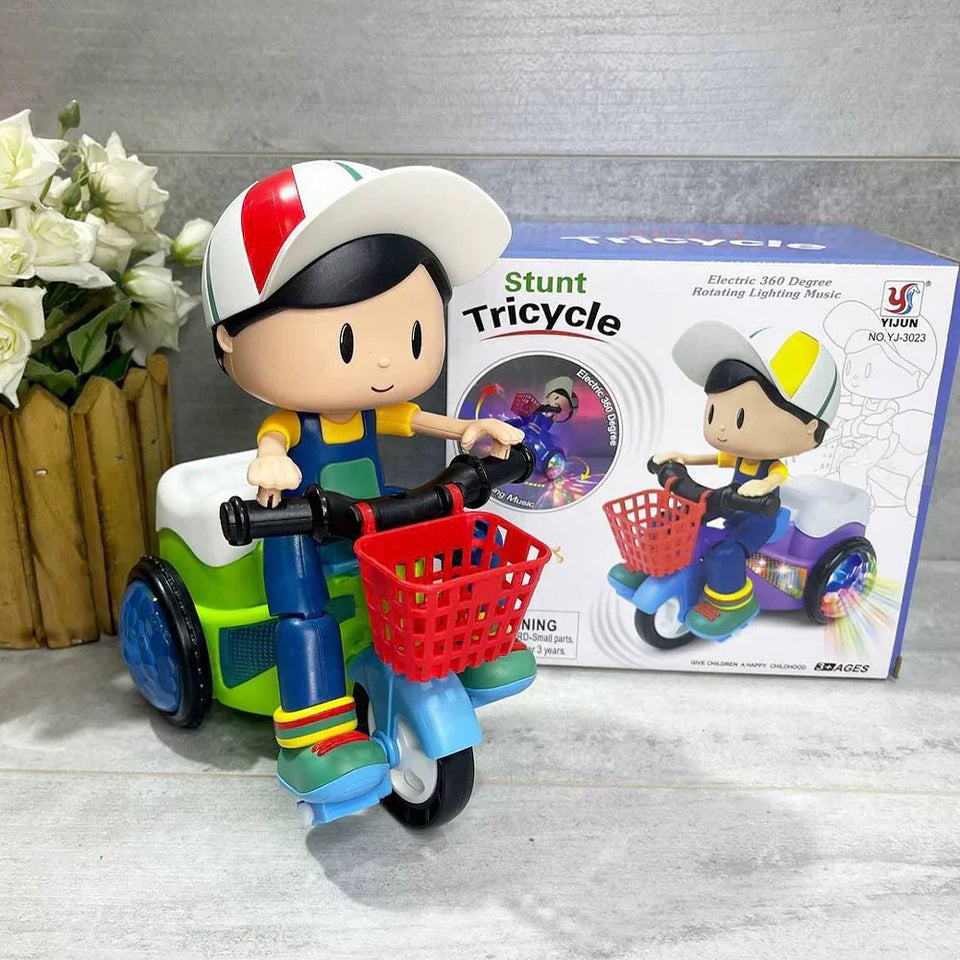 Rotating Stunt Tricycle Music Light Toy
