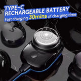 Portable Mini Shaver Rechargeable with Free 🎁Vintage Metallic Trimmer