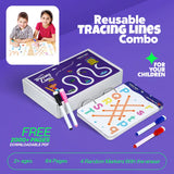 Reusable Tracing Book With 64 Pages + FREE Learning 2000+ pages PDF worksheet for kids📚