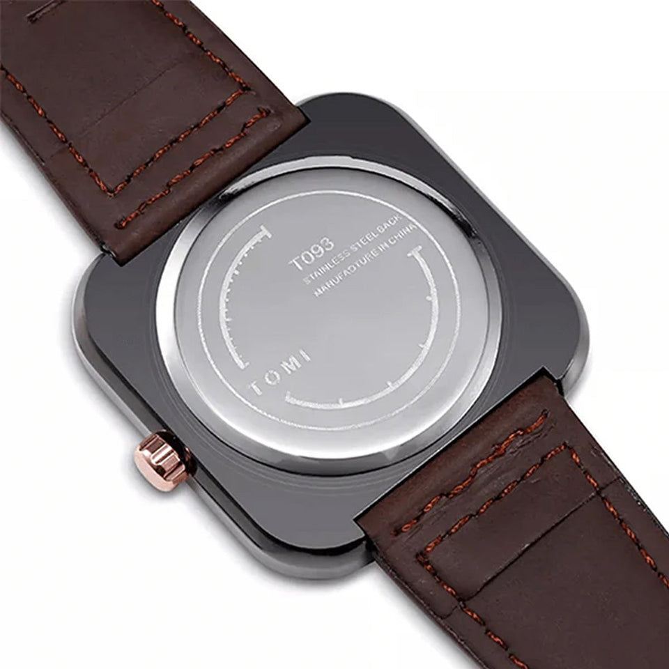 TOMI Original T093-Square Dial Straps Watch for Men