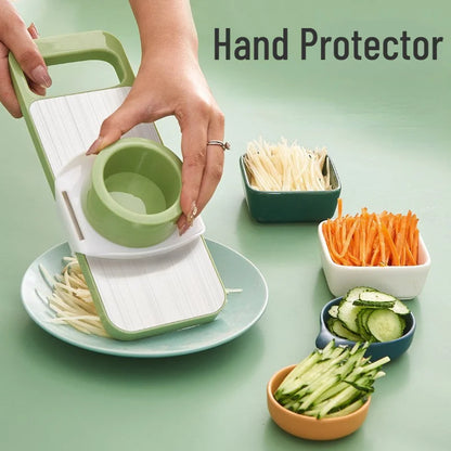 5-in-1 Multifunctional Stainless Steel Vegetable Cutter