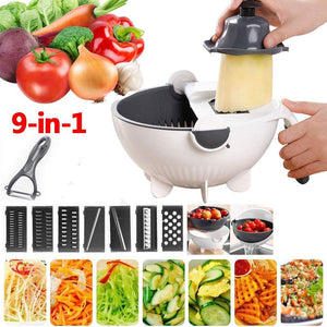 Multifunctional Vegetable Cutter Slicer Magic Rotatable Bowl