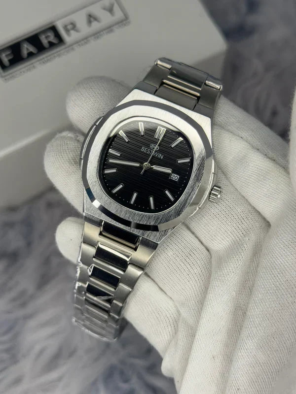 BESTWIN NAUTILUS DATE STEEL WATCH